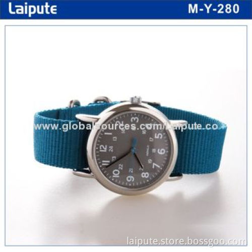 Fashionable Nylon Exchangeable Wristwatches, Sport Analog Watches, Thickness of 10mmNew